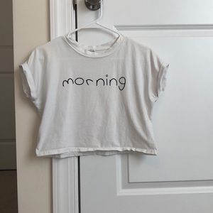 White "Morning" Crop Top